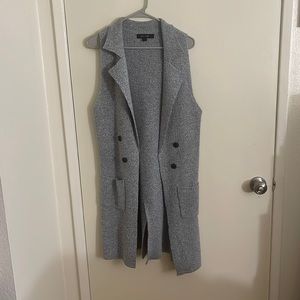 Grey long vest